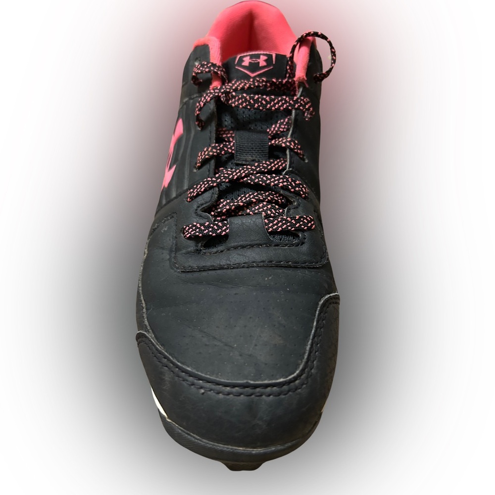 Under Armour Kids 5Y  Black and Pink Cleats - Picture 9 of 13